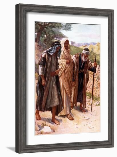 The Walk to Emmaus-Harold Copping-Framed Giclee Print