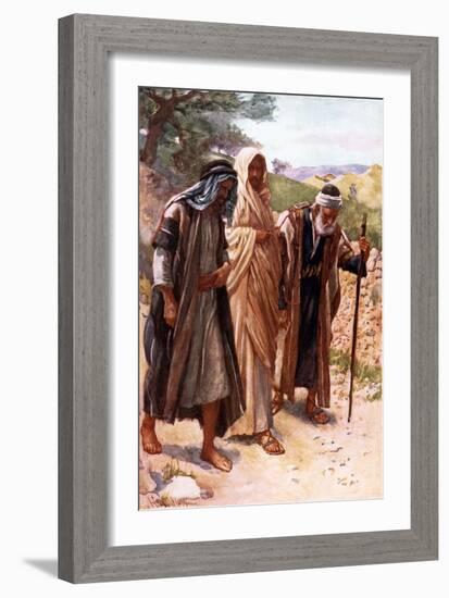 The Walk to Emmaus-Harold Copping-Framed Giclee Print