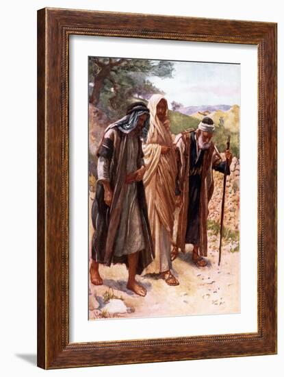 The Walk to Emmaus-Harold Copping-Framed Giclee Print