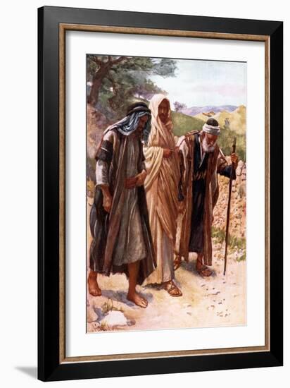 The Walk to Emmaus-Harold Copping-Framed Giclee Print