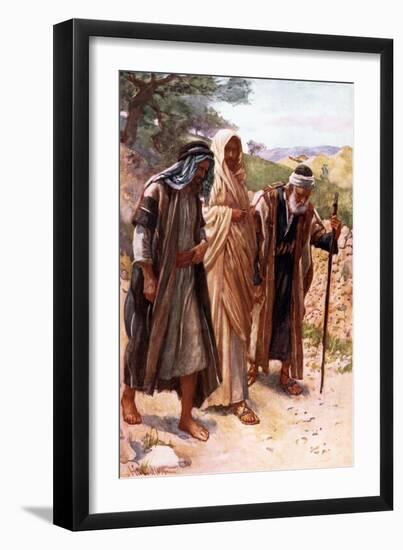 The Walk to Emmaus-Harold Copping-Framed Giclee Print