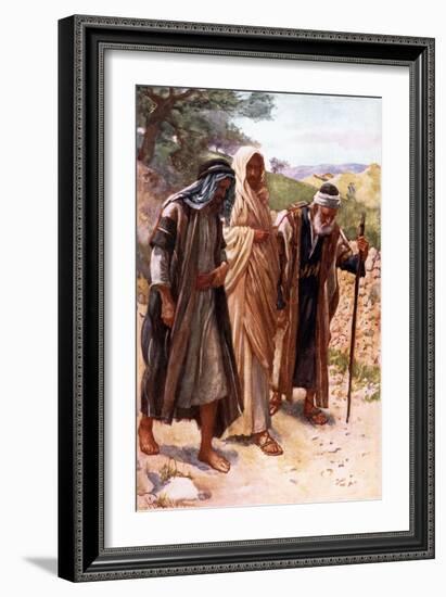 The Walk to Emmaus-Harold Copping-Framed Giclee Print