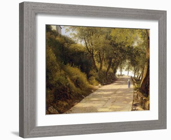 The Walk Up to Ariccia, Detail, 1839-Giambattista Pittoni-Framed Giclee Print