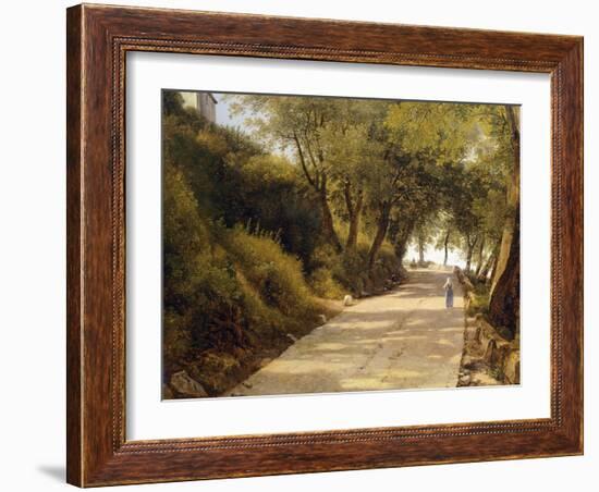 The Walk Up to Ariccia, Detail, 1839-Giambattista Pittoni-Framed Giclee Print