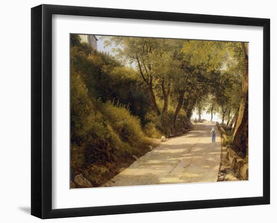 The Walk Up to Ariccia, Detail, 1839-Giambattista Pittoni-Framed Giclee Print