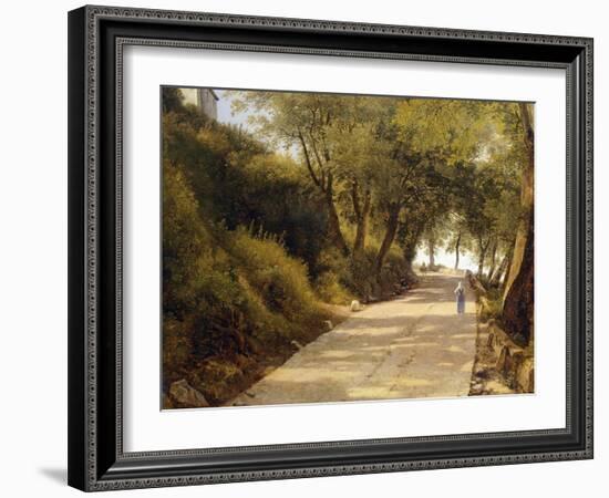 The Walk Up to Ariccia, Detail, 1839-Giambattista Pittoni-Framed Giclee Print