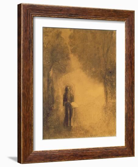 The Walker, Study for "The Walking Buddha," 1890-95-Odilon Redon-Framed Giclee Print