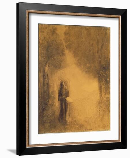 The Walker, Study for "The Walking Buddha," 1890-95-Odilon Redon-Framed Giclee Print