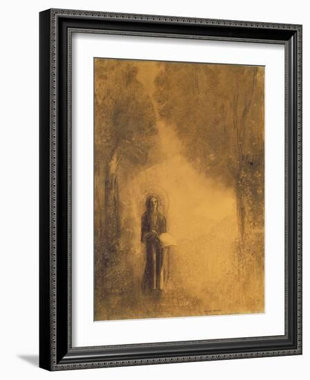 The Walker, Study for "The Walking Buddha," 1890-95-Odilon Redon-Framed Giclee Print