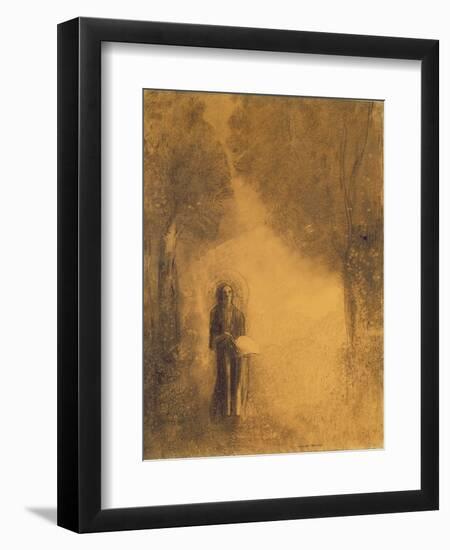 The Walker, Study for "The Walking Buddha," 1890-95-Odilon Redon-Framed Giclee Print