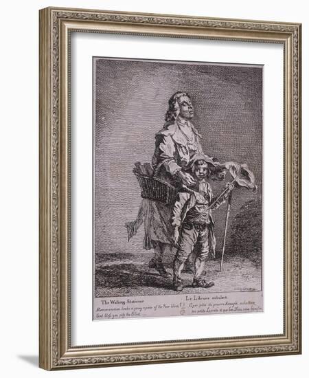 The Walking Stationer, Cries of London, 1760-Paul Sandby-Framed Giclee Print