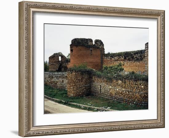 The Walls and Western Bastions Facing Lake Iznik, Ancient City of Nicaea, Iznik, Turkey-null-Framed Giclee Print