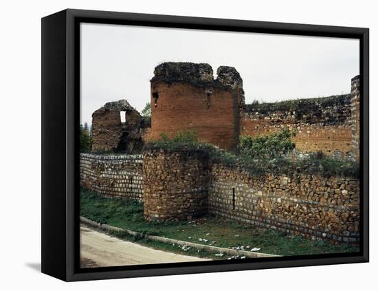 The Walls and Western Bastions Facing Lake Iznik, Ancient City of Nicaea, Iznik, Turkey-null-Framed Premier Image Canvas
