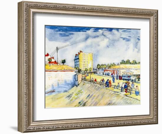 The Walls of Paris-Vincent van Gogh-Framed Giclee Print