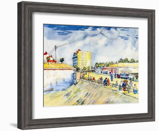 The Walls of Paris-Vincent van Gogh-Framed Giclee Print