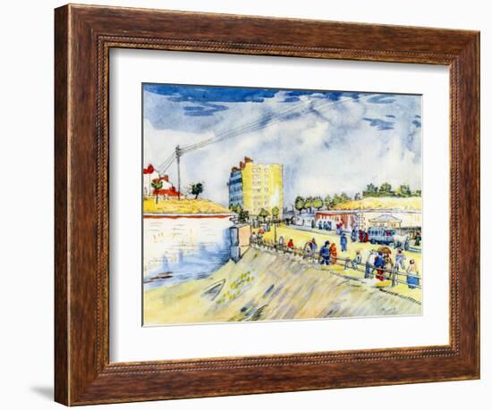 The Walls of Paris-Vincent van Gogh-Framed Giclee Print