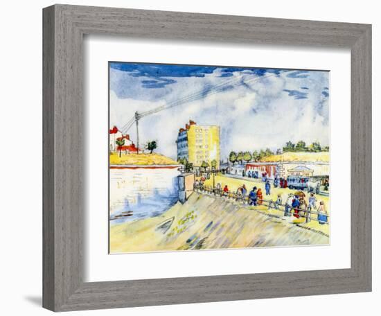 The Walls of Paris-Vincent van Gogh-Framed Giclee Print