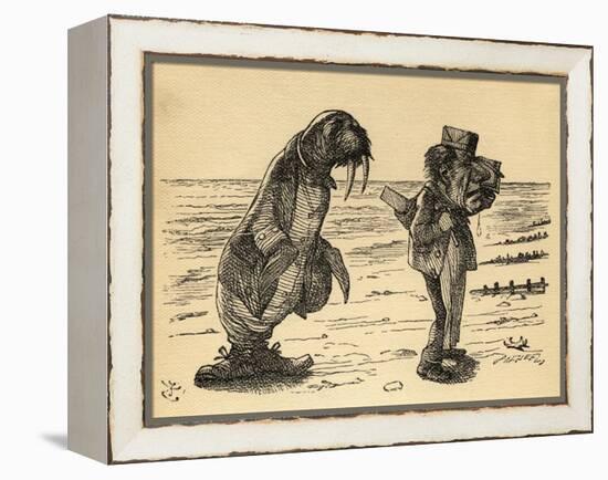 The Walrus and the Carpenter, Illustration from 'Through the Looking Glass' by Lewis Carroll…-John Tenniel-Framed Premier Image Canvas