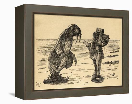 The Walrus and the Carpenter, Illustration from 'Through the Looking Glass' by Lewis Carroll…-John Tenniel-Framed Premier Image Canvas
