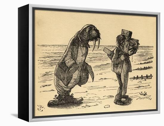 The Walrus and the Carpenter, Illustration from 'Through the Looking Glass' by Lewis Carroll…-John Tenniel-Framed Premier Image Canvas