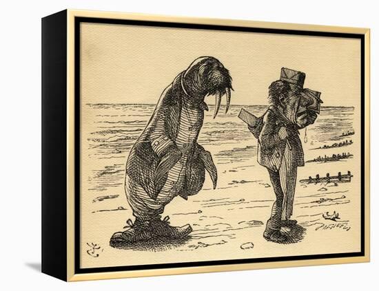 The Walrus and the Carpenter, Illustration from 'Through the Looking Glass' by Lewis Carroll…-John Tenniel-Framed Premier Image Canvas