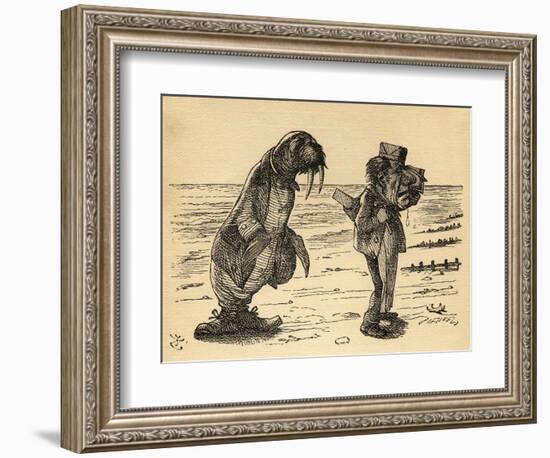 The Walrus and the Carpenter, Illustration from 'Through the Looking Glass' by Lewis Carroll…-John Tenniel-Framed Giclee Print