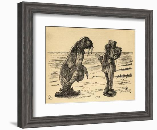 The Walrus and the Carpenter, Illustration from 'Through the Looking Glass' by Lewis Carroll…-John Tenniel-Framed Giclee Print