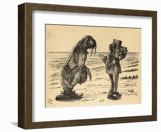 The Walrus and the Carpenter, Illustration from 'Through the Looking Glass' by Lewis Carroll…-John Tenniel-Framed Giclee Print