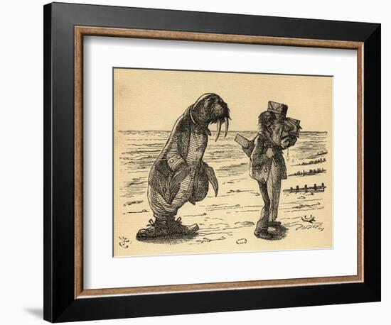 The Walrus and the Carpenter, Illustration from 'Through the Looking Glass' by Lewis Carroll…-John Tenniel-Framed Giclee Print