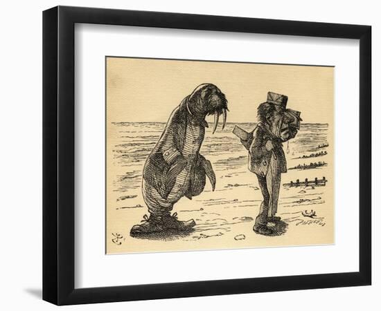 The Walrus and the Carpenter, Illustration from 'Through the Looking Glass' by Lewis Carroll…-John Tenniel-Framed Giclee Print