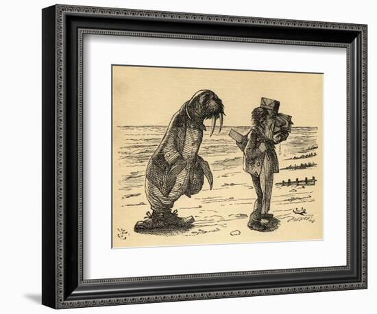 The Walrus and the Carpenter, Illustration from 'Through the Looking Glass' by Lewis Carroll…-John Tenniel-Framed Giclee Print