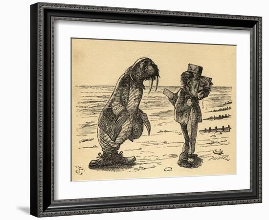 The Walrus and the Carpenter, Illustration from 'Through the Looking Glass' by Lewis Carroll…-John Tenniel-Framed Giclee Print