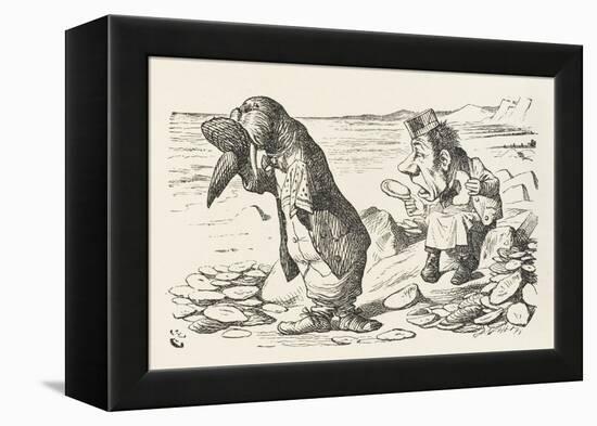 The Walrus and the Carpenter the Walrus Eats the Last Oyster-John Tenniel-Framed Premier Image Canvas