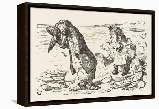 The Walrus and the Carpenter the Walrus Eats the Last Oyster-John Tenniel-Framed Premier Image Canvas