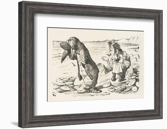 The Walrus and the Carpenter the Walrus Eats the Last Oyster-John Tenniel-Framed Photographic Print