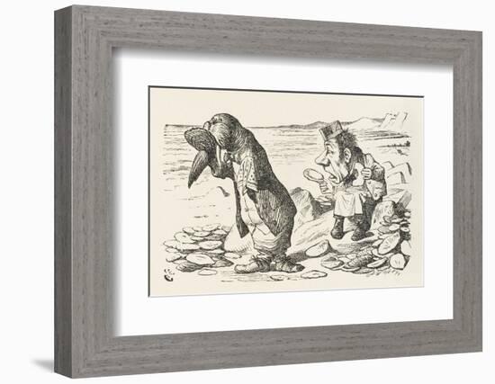 The Walrus and the Carpenter the Walrus Eats the Last Oyster-John Tenniel-Framed Photographic Print