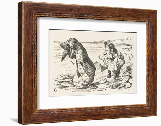 The Walrus and the Carpenter the Walrus Eats the Last Oyster-John Tenniel-Framed Photographic Print