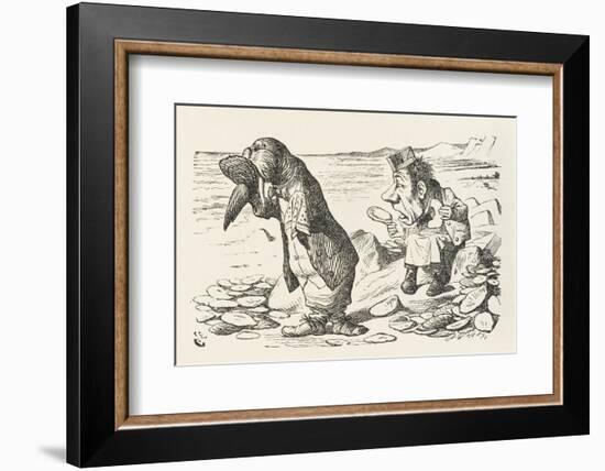 The Walrus and the Carpenter the Walrus Eats the Last Oyster-John Tenniel-Framed Photographic Print