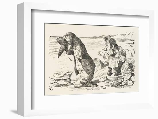 The Walrus and the Carpenter the Walrus Eats the Last Oyster-John Tenniel-Framed Photographic Print