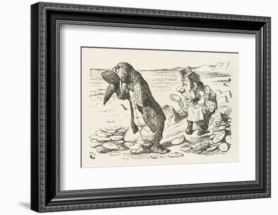 The Walrus and the Carpenter the Walrus Eats the Last Oyster-John Tenniel-Framed Photographic Print