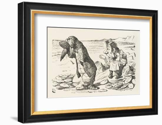 The Walrus and the Carpenter the Walrus Eats the Last Oyster-John Tenniel-Framed Photographic Print