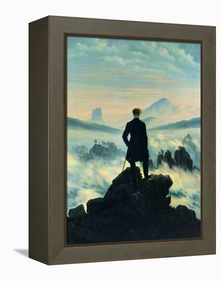 The Wanderer Above the Mists-Caspar David Friedrich-Framed Premier Image Canvas