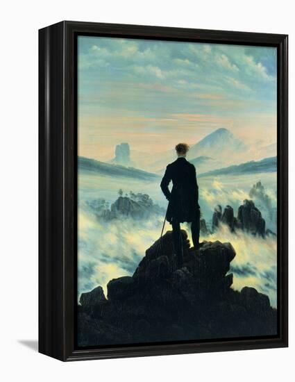 The Wanderer Above the Mists-Caspar David Friedrich-Framed Premier Image Canvas