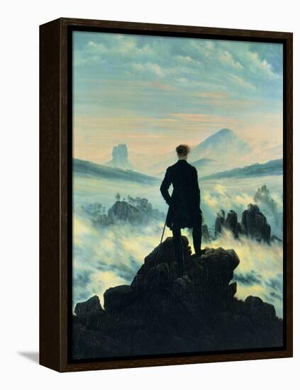 The Wanderer Above the Mists-Caspar David Friedrich-Framed Premier Image Canvas