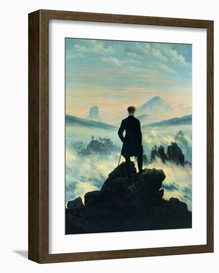 The Wanderer Above the Mists-Caspar David Friedrich-Framed Giclee Print