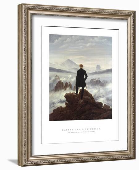 The Wanderer Above The Sea Of Clouds-Caspar David Friedrich-Framed Giclee Print