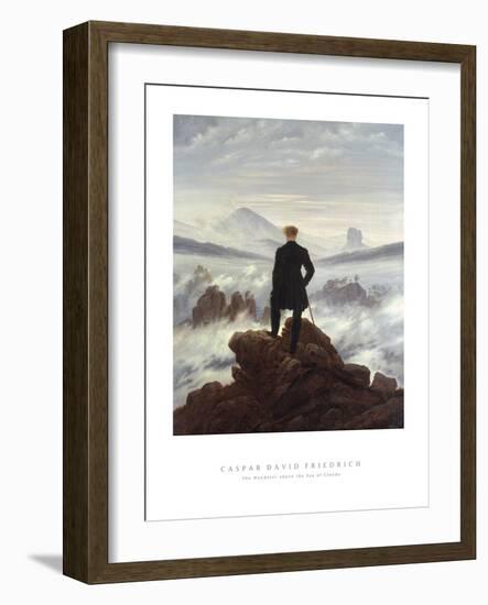 The Wanderer Above The Sea Of Clouds-Caspar David Friedrich-Framed Giclee Print