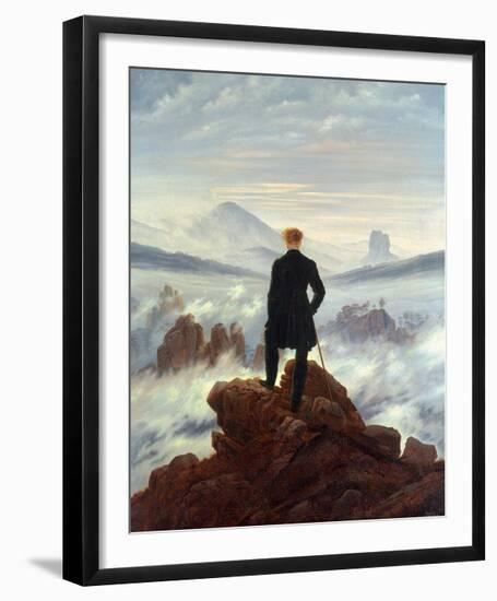 The Wanderer Above the Sea of Fog, 1818-Caspar David Friedrich-Framed Art Print