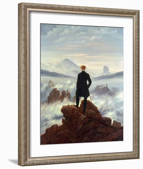 The Wanderer Above the Sea of Fog, 1818-Caspar David Friedrich-Framed Art Print