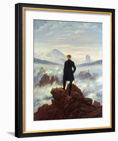 The Wanderer Above the Sea of Fog, 1818-Caspar David Friedrich-Framed Art Print